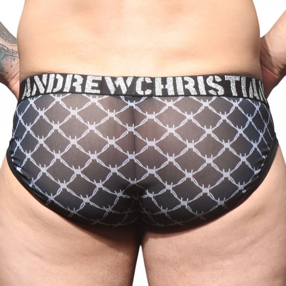 Andrew Christian Barbed Wire Sheer Brief - Picture 3 of 3